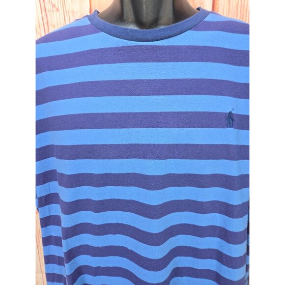 Polo Ralph Lauren Classic Fit Cotton Blue Striped T-Shirt XL - Picture 3 of 7